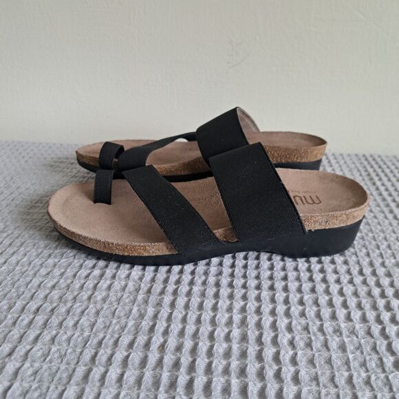 Munro Aries Slide Sandals with Toe Strap Womens 5 Slip on Leather Comfort Shoes - Picture 7 of 15